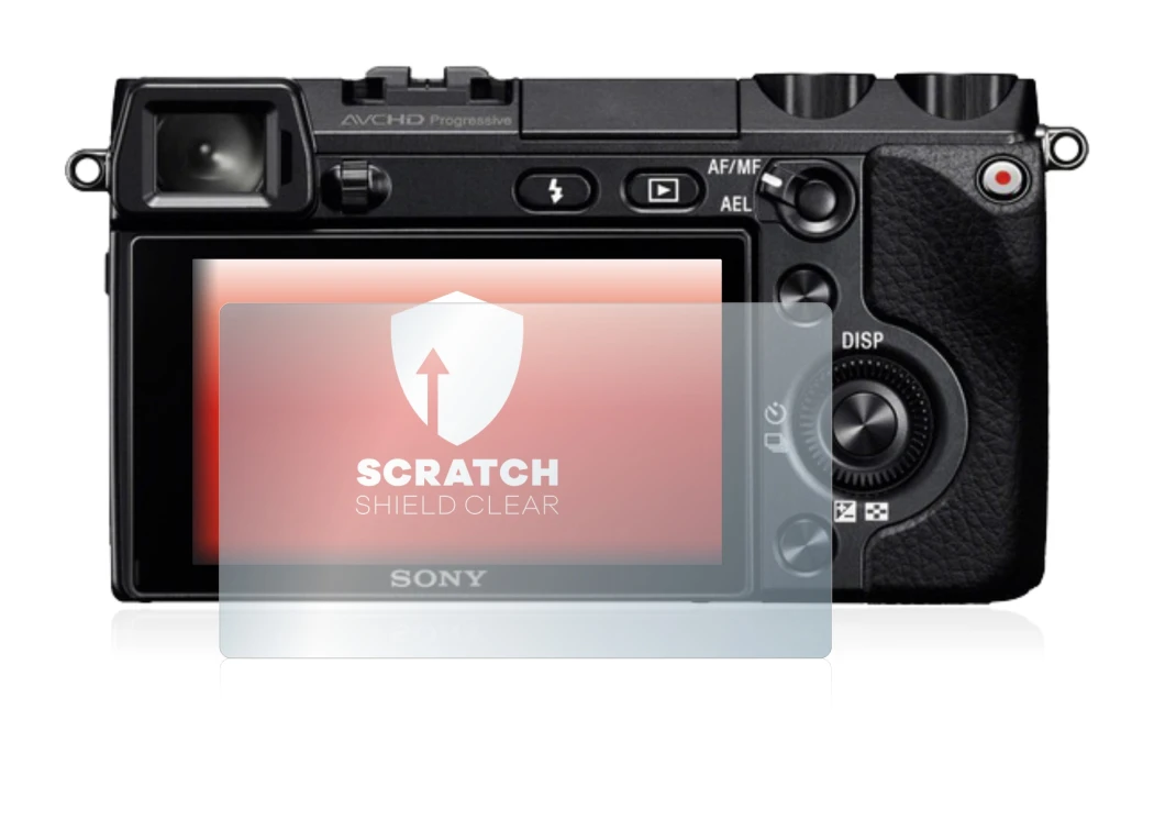 Imagen del dispositivo Sony Alpha NEX-7 con una amplia variedad de protectores de pantalla.