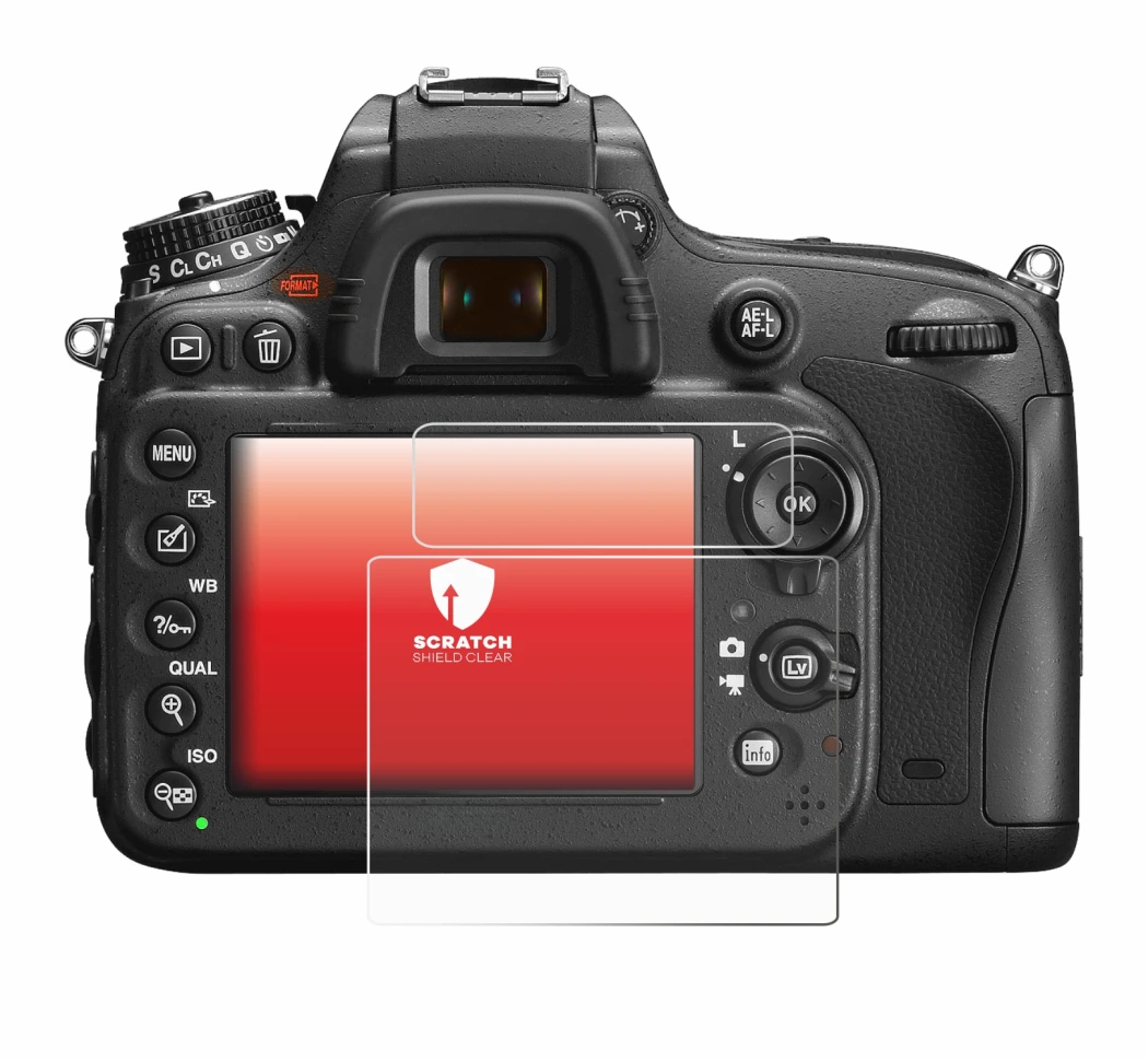 Imagen del dispositivo Nikon D600 con una amplia variedad de protectores de pantalla.