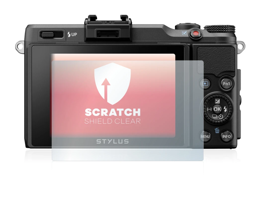 Imagen del dispositivo Olympus Stylus XZ-2 con una amplia variedad de protectores de pantalla.