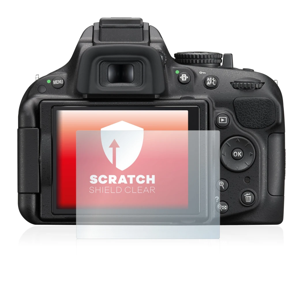 Imagen del dispositivo Nikon D5200 con una amplia variedad de protectores de pantalla.