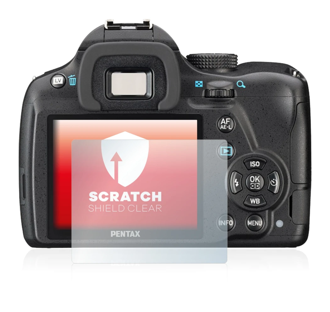 Imagen del dispositivo Pentax K-50 con una amplia variedad de protectores de pantalla.