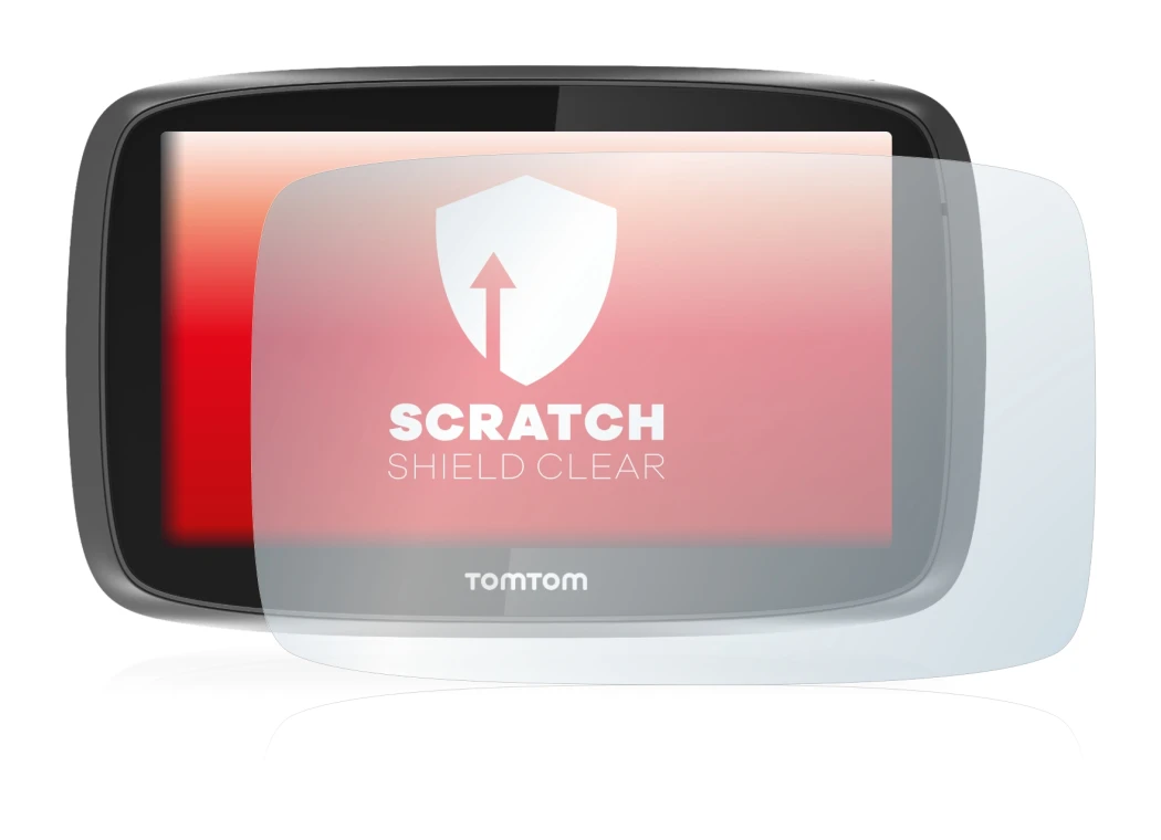 Imagen del dispositivo TomTom GO 5000 con una amplia variedad de protectores de pantalla.