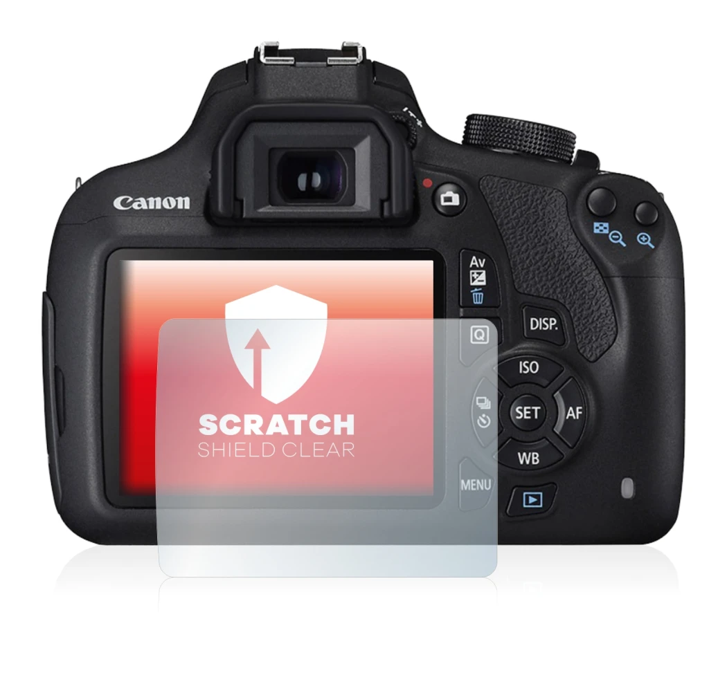 Imagen del dispositivo Canon EOS 1200D con una amplia variedad de protectores de pantalla.