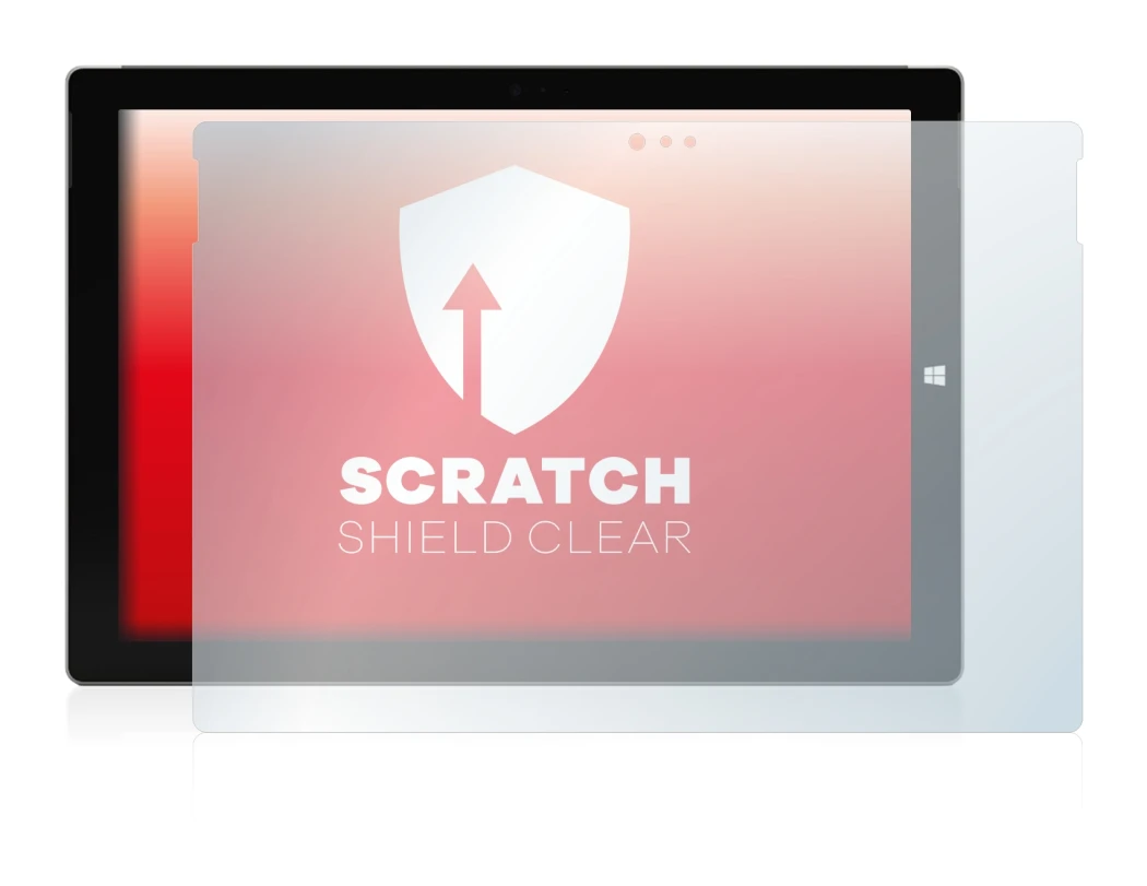 Imagen del dispositivo Microsoft Surface Pro 3 con una amplia variedad de protectores de pantalla.