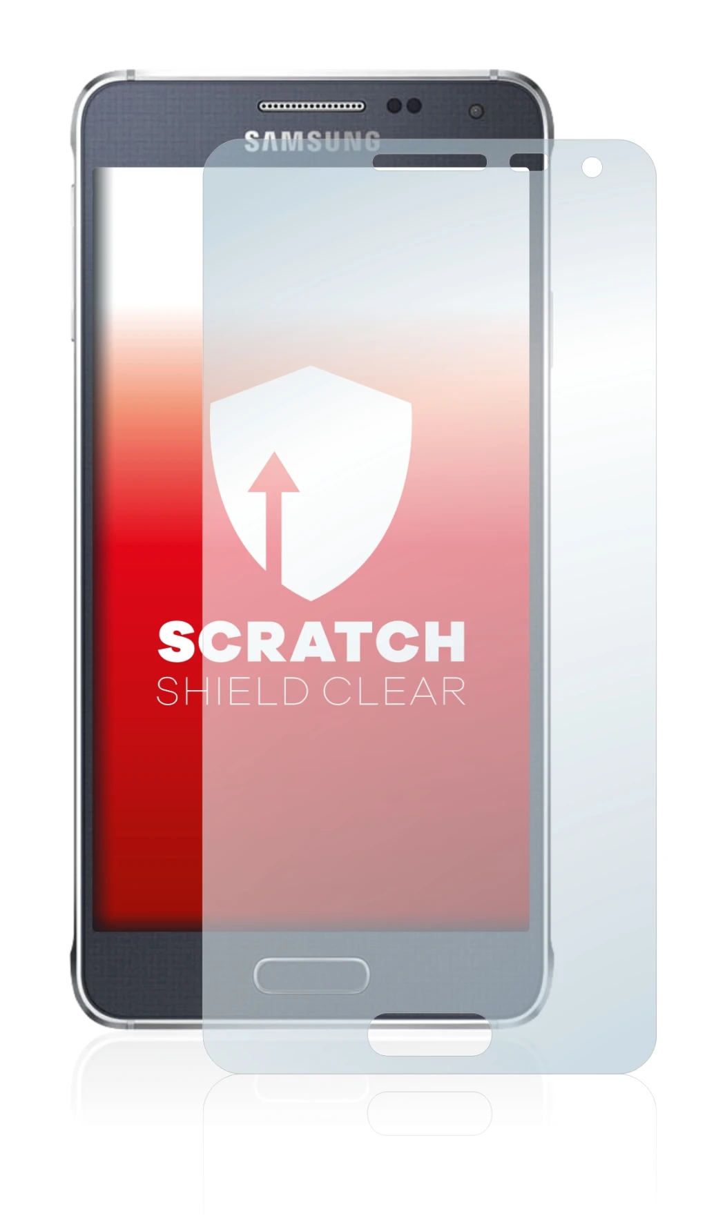 Imagen del dispositivo Samsung Galaxy Alpha SM-G850F con una amplia variedad de protectores de pantalla.