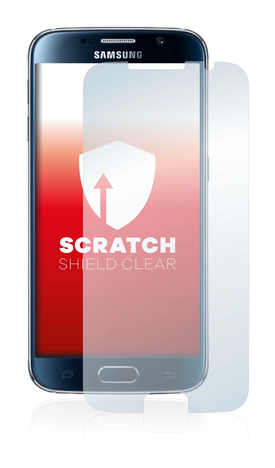 Imagen del dispositivo Samsung Galaxy S6 con una amplia variedad de protectores de pantalla.