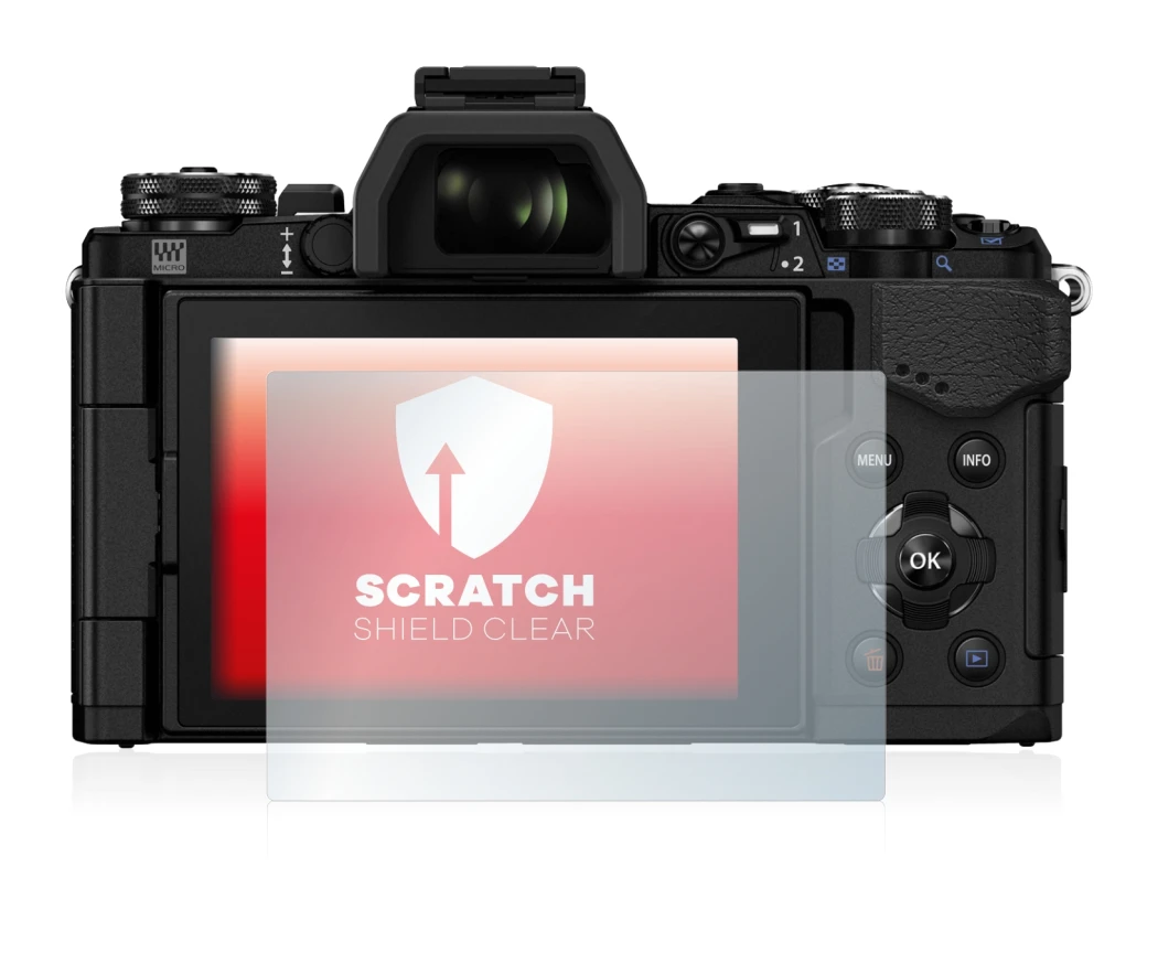 Imagen del dispositivo Olympus OM-D E-M5 Mark II con una amplia variedad de protectores de pantalla.