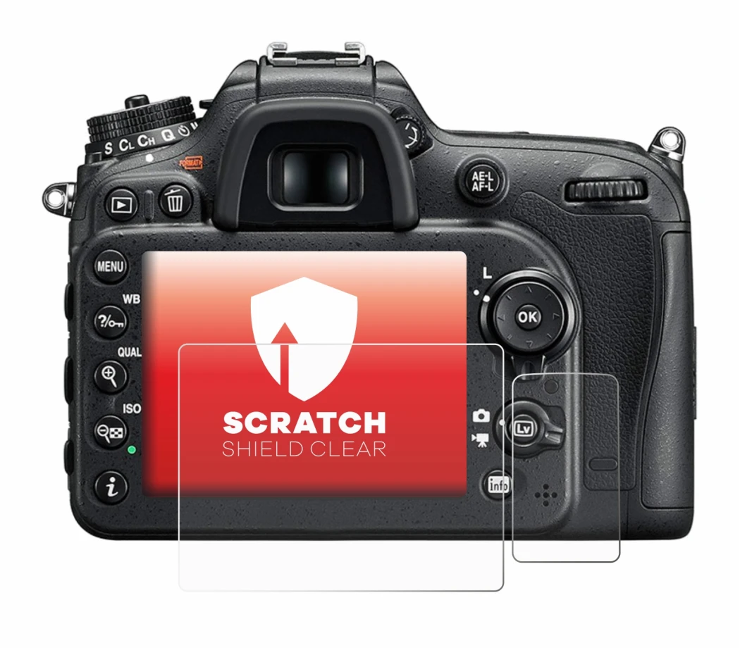 Imagen del dispositivo Nikon D7200 con una amplia variedad de protectores de pantalla.