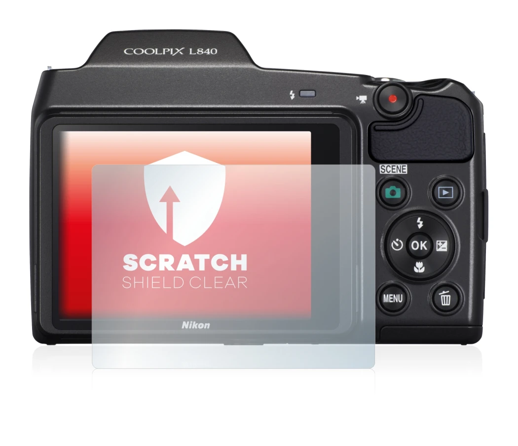 Imagen del dispositivo Nikon Coolpix L840 con una amplia variedad de protectores de pantalla.