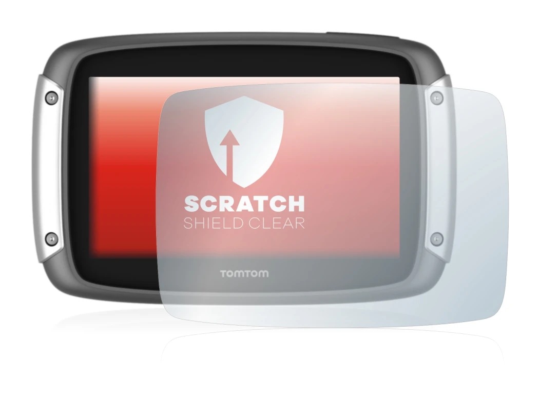 Imagen del dispositivo TomTom Rider 400 con una amplia variedad de protectores de pantalla.