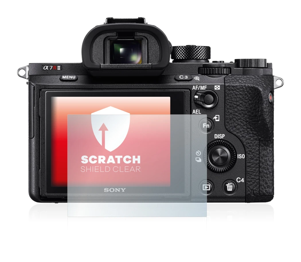 Imagen del dispositivo Sony Alpha 7R II con una amplia variedad de protectores de pantalla.