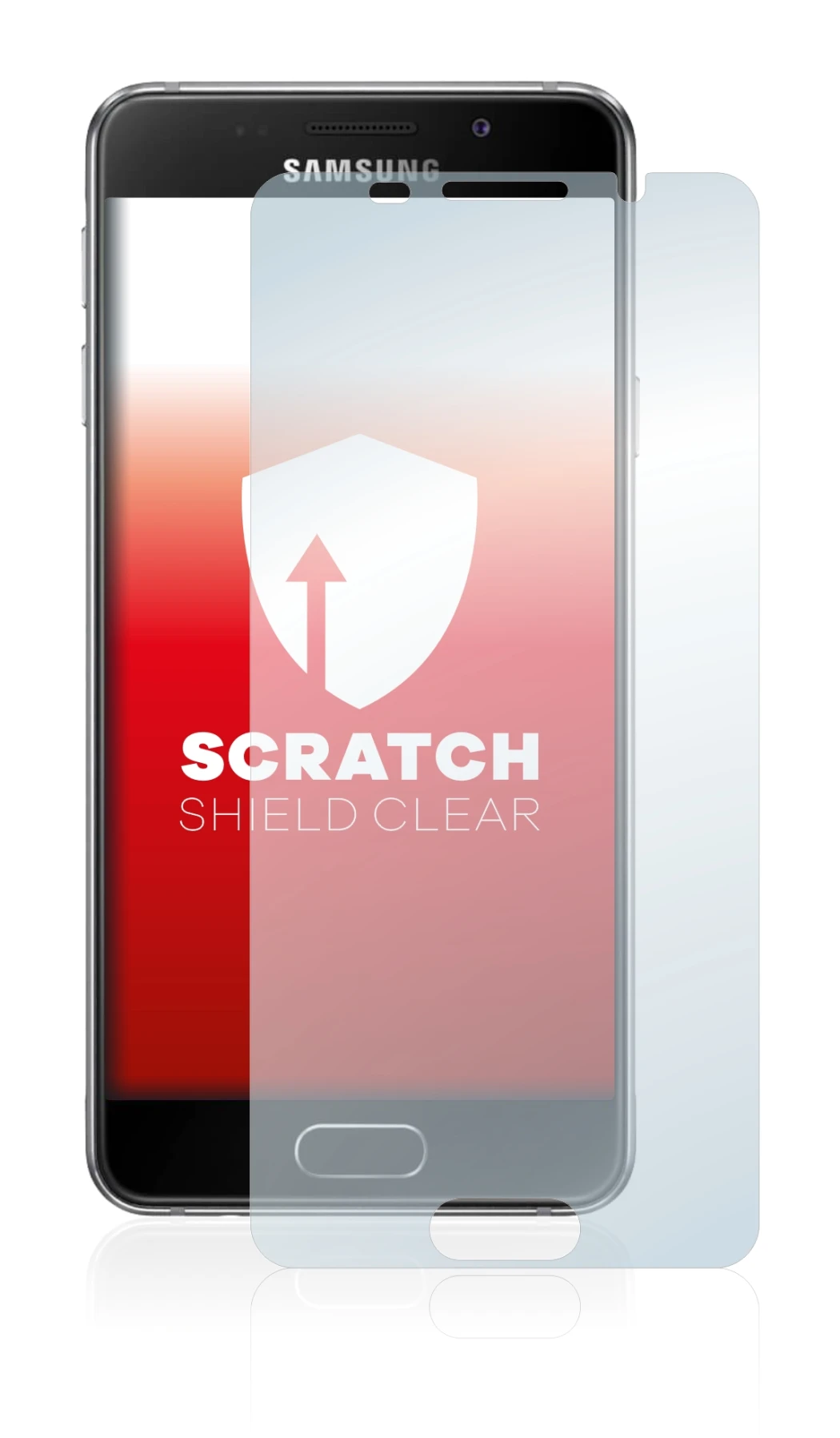 Imagen del dispositivo Samsung Galaxy A3 2016 con una amplia variedad de protectores de pantalla.