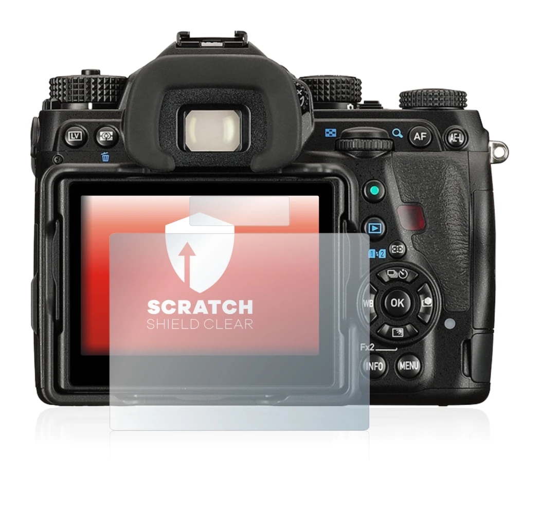 Imagen del dispositivo Pentax K-1 con una amplia variedad de protectores de pantalla.