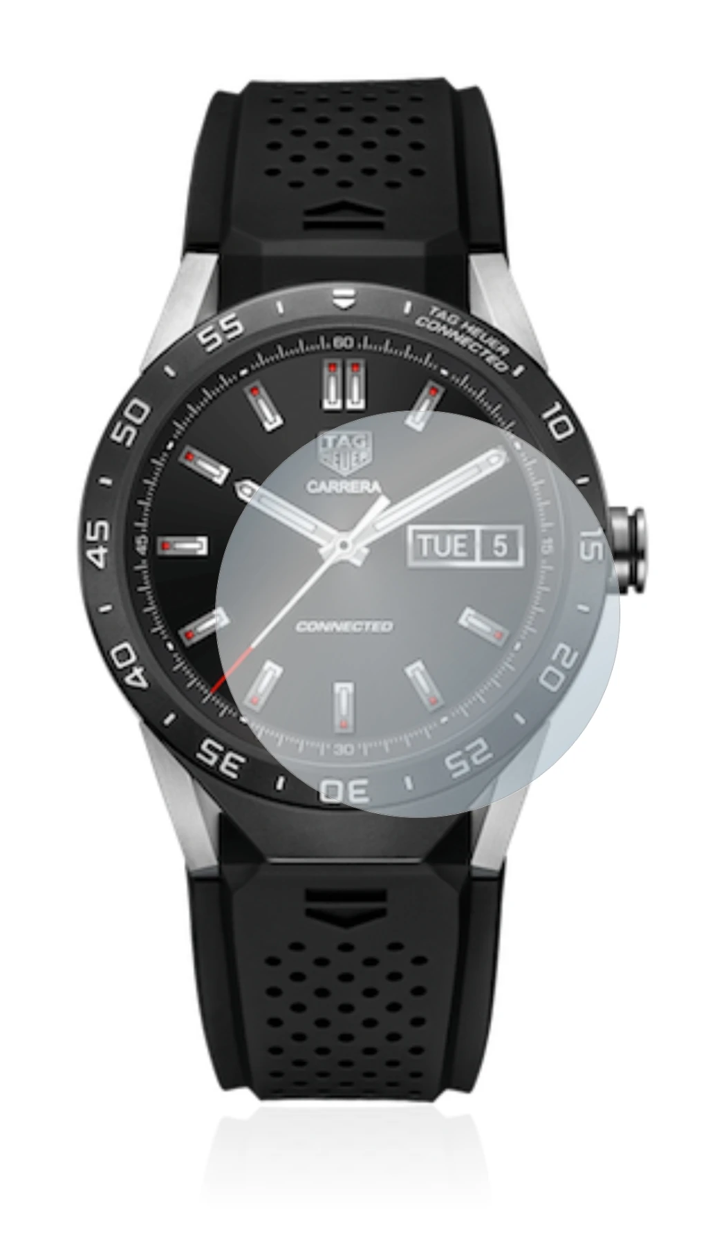 Imagen del dispositivo TAG Heuer Connected 46 con una amplia variedad de protectores de pantalla.