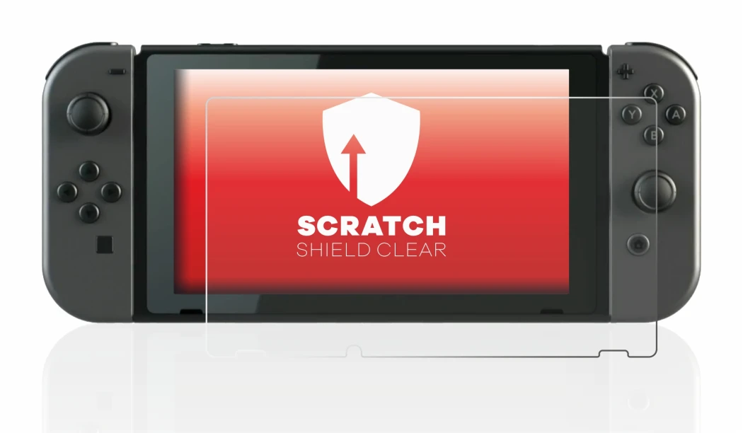 Imagen del dispositivo Nintendo Switch con una amplia variedad de protectores de pantalla.