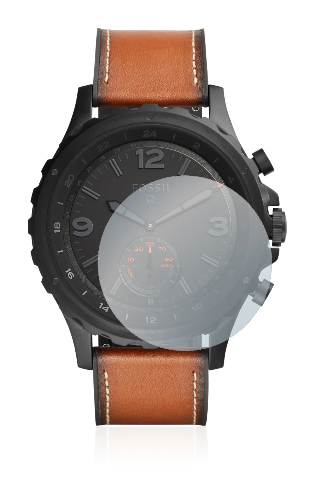 Imagen del dispositivo Fossil Q Nate con una amplia variedad de protectores de pantalla.