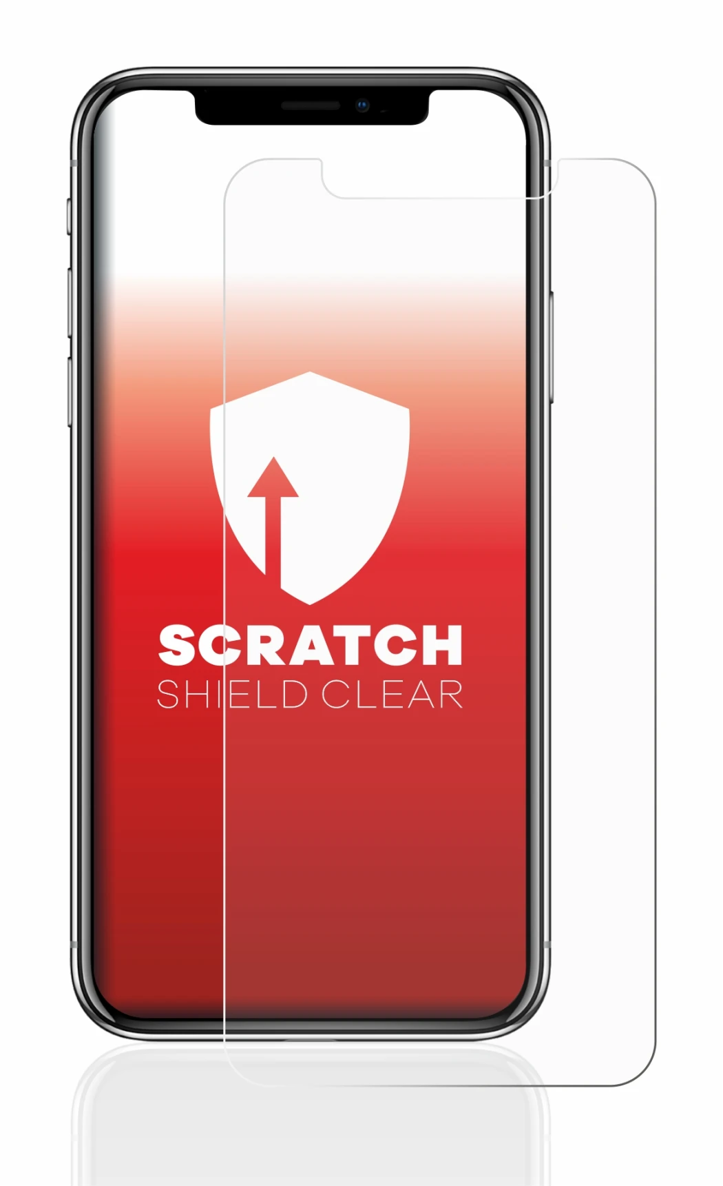 Imagen del dispositivo Apple iPhone X con una amplia variedad de protectores de pantalla.