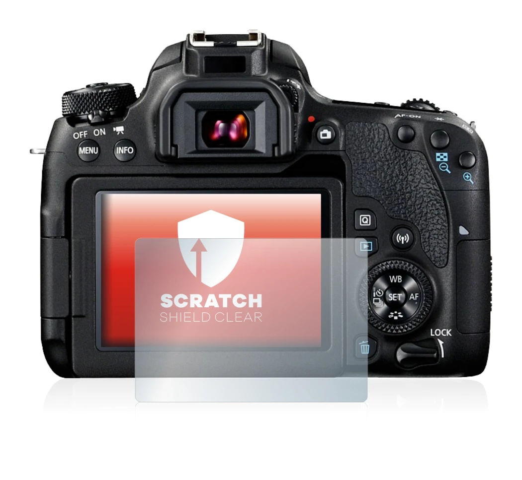 Imagen del dispositivo Canon EOS 77D con una amplia variedad de protectores de pantalla.