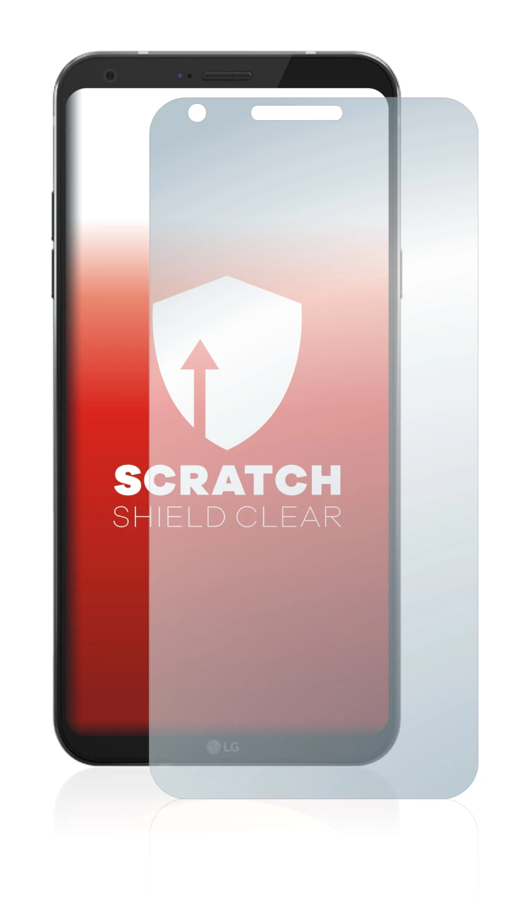 Imagen del dispositivo LG Q6 con una amplia variedad de protectores de pantalla.