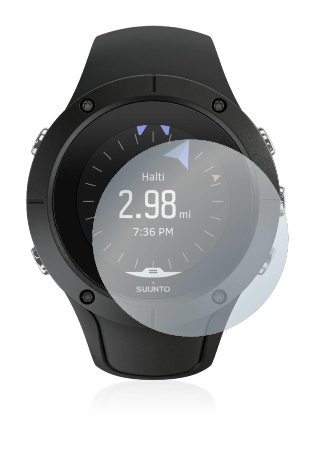 Imagen del dispositivo Suunto Spartan Trainer Wrist HR con una amplia variedad de protectores de pantalla.