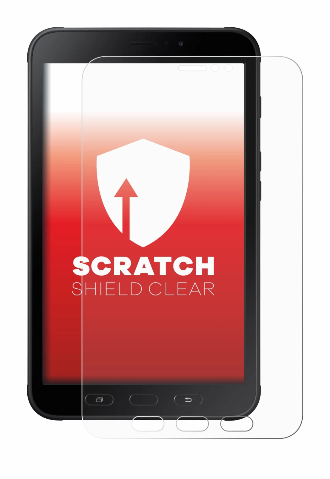 Imagen del dispositivo Samsung Galaxy Tab Active 2 con una amplia variedad de protectores de pantalla.