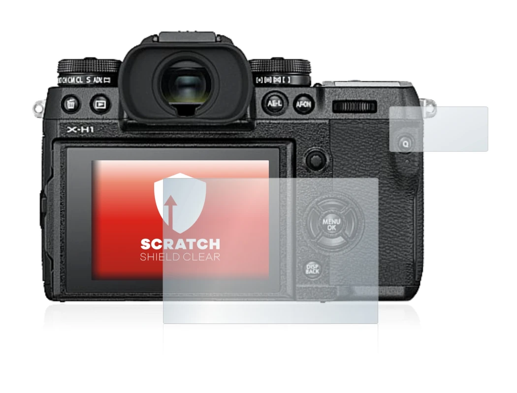 Imagen del dispositivo Fujifilm X-H1 con una amplia variedad de protectores de pantalla.