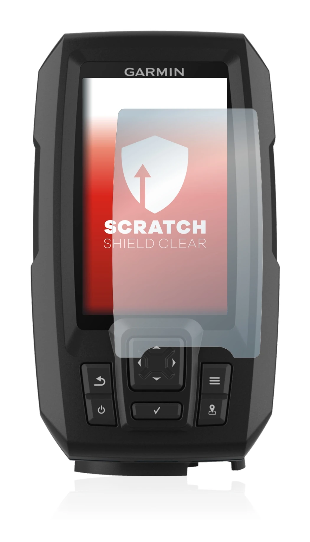 Imagen del dispositivo Garmin Striker Plus 4 con una amplia variedad de protectores de pantalla.