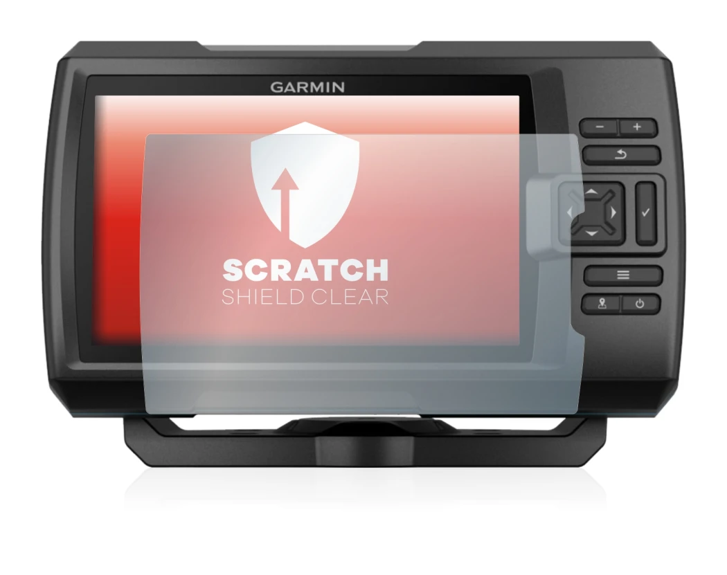Imagen del dispositivo Garmin Striker Plus 5cv con una amplia variedad de protectores de pantalla.