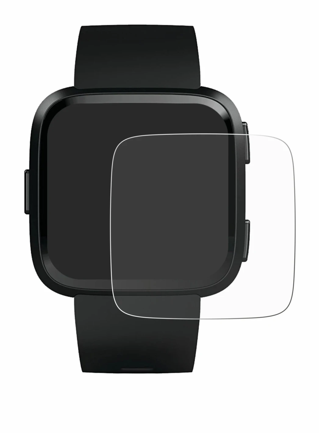 Imagen del dispositivo Fitbit Versa con una amplia variedad de protectores de pantalla.
