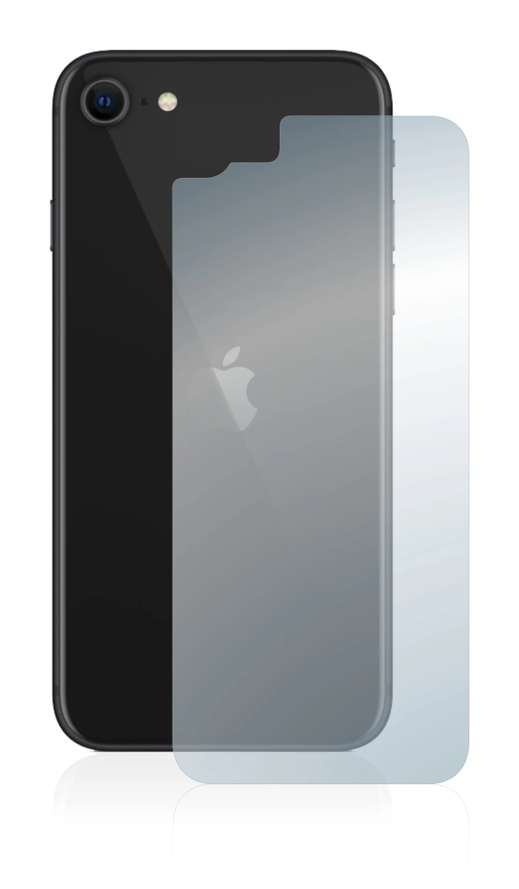 Imagen del dispositivo Apple iPhone SE 2 2020 (Trasera) con una amplia variedad de protectores de pantalla.