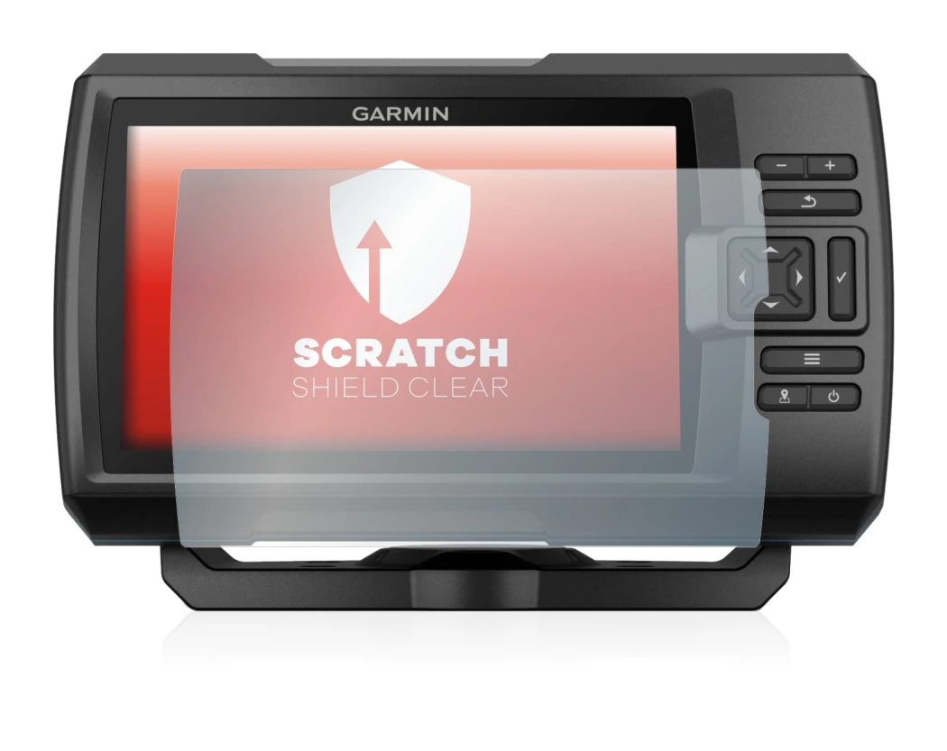 Imagen del dispositivo Garmin Striker Plus 7cv con una amplia variedad de protectores de pantalla.