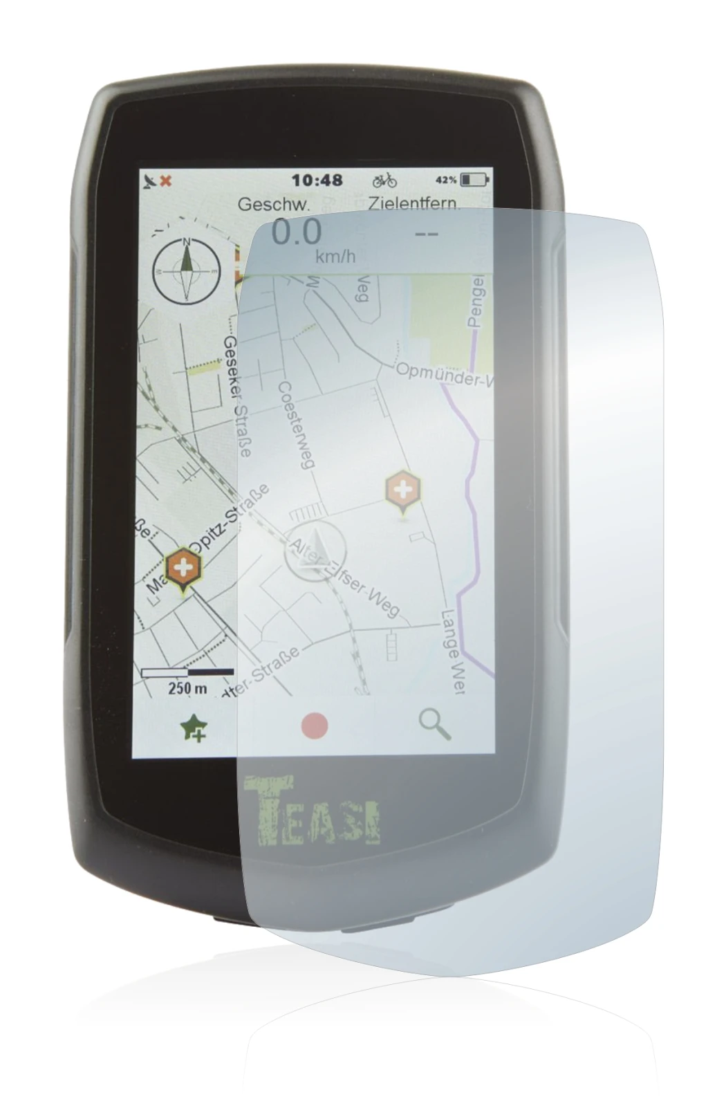 Imagen del dispositivo A-Rival Teasi One4 con una amplia variedad de protectores de pantalla.