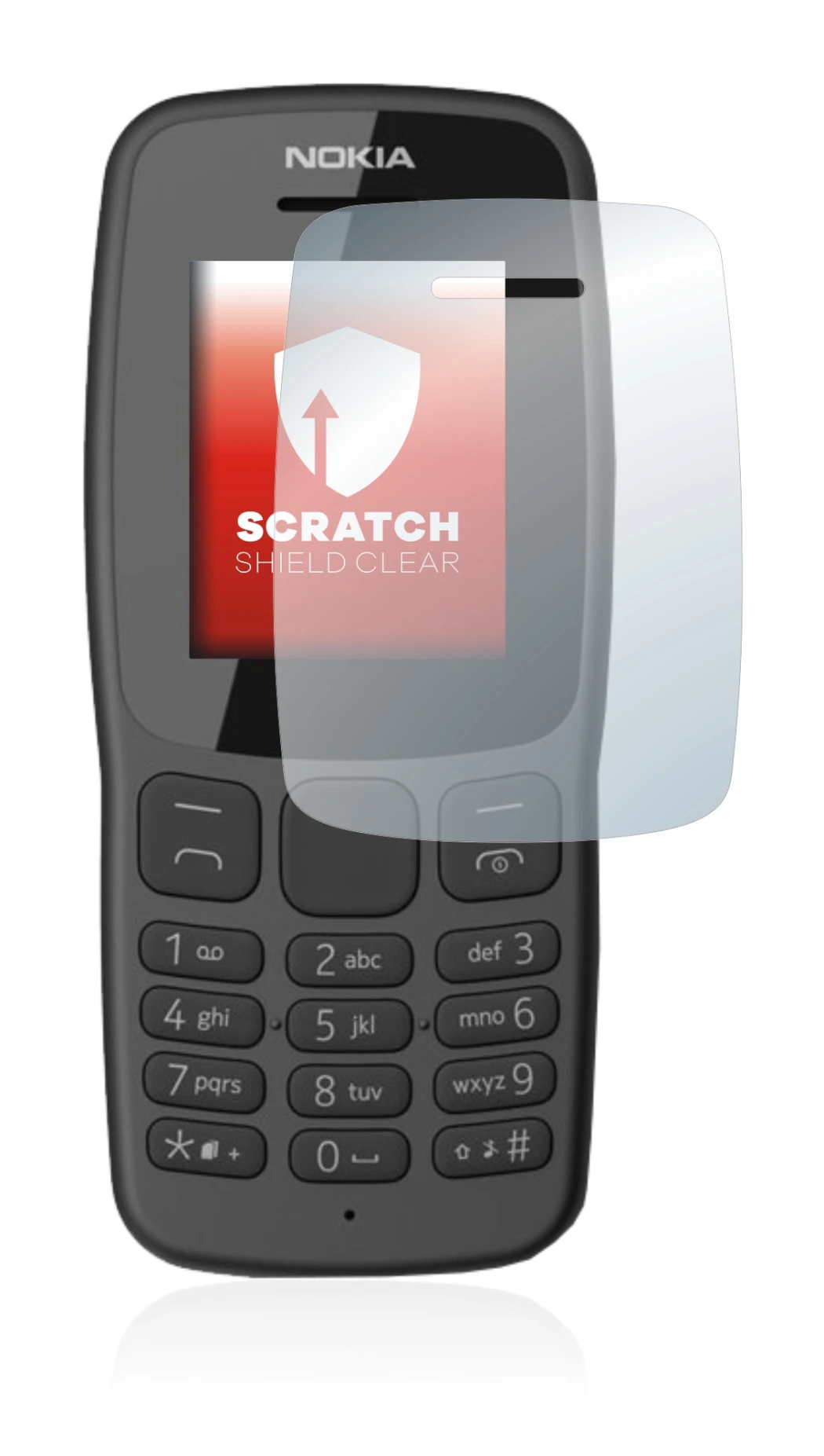 Imagen del dispositivo Nokia 106 2018 con una amplia variedad de protectores de pantalla.