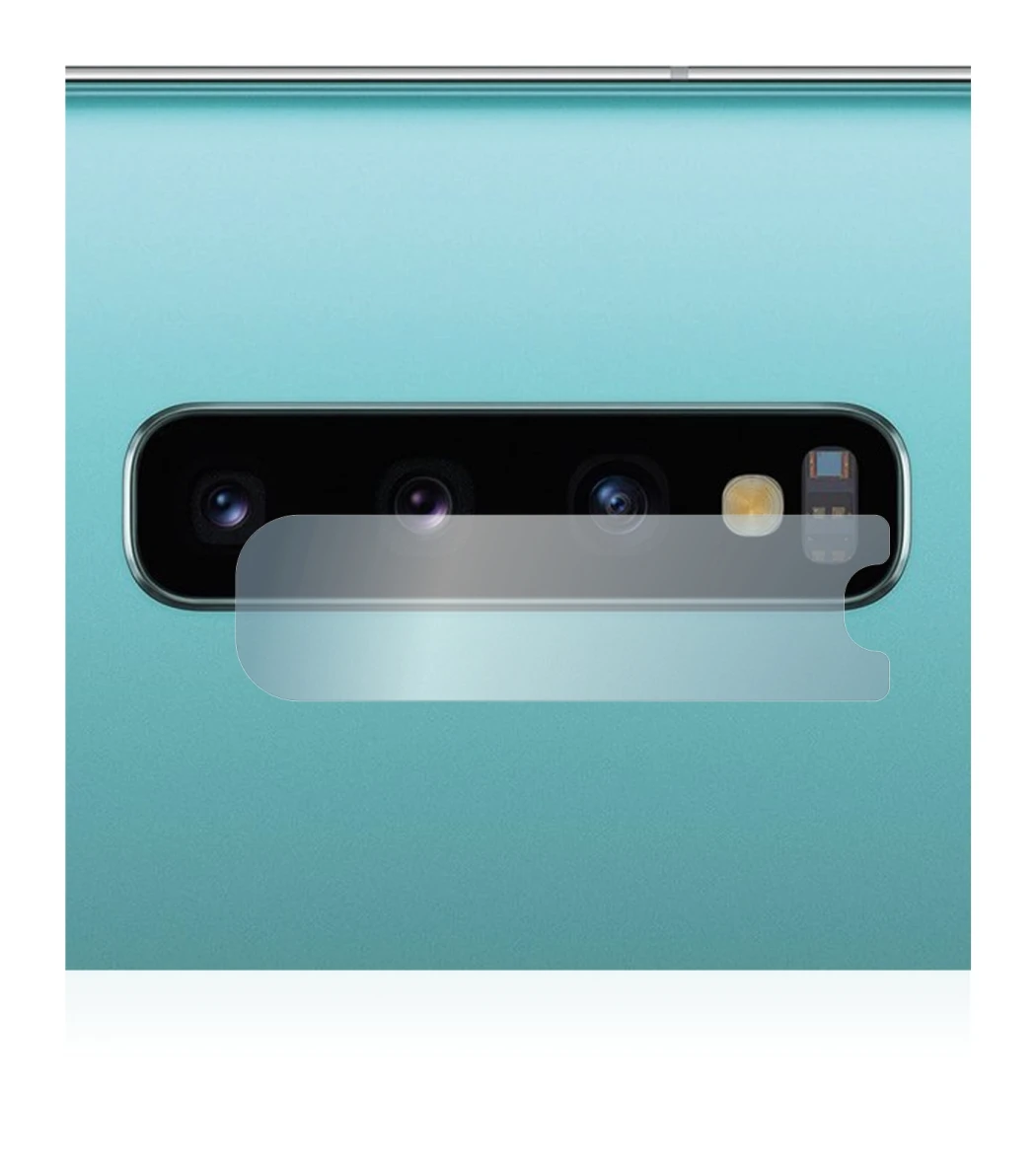 Imagen del dispositivo Samsung Galaxy S10 Plus (SÓLO Cámara) con una amplia variedad de protectores de pantalla.