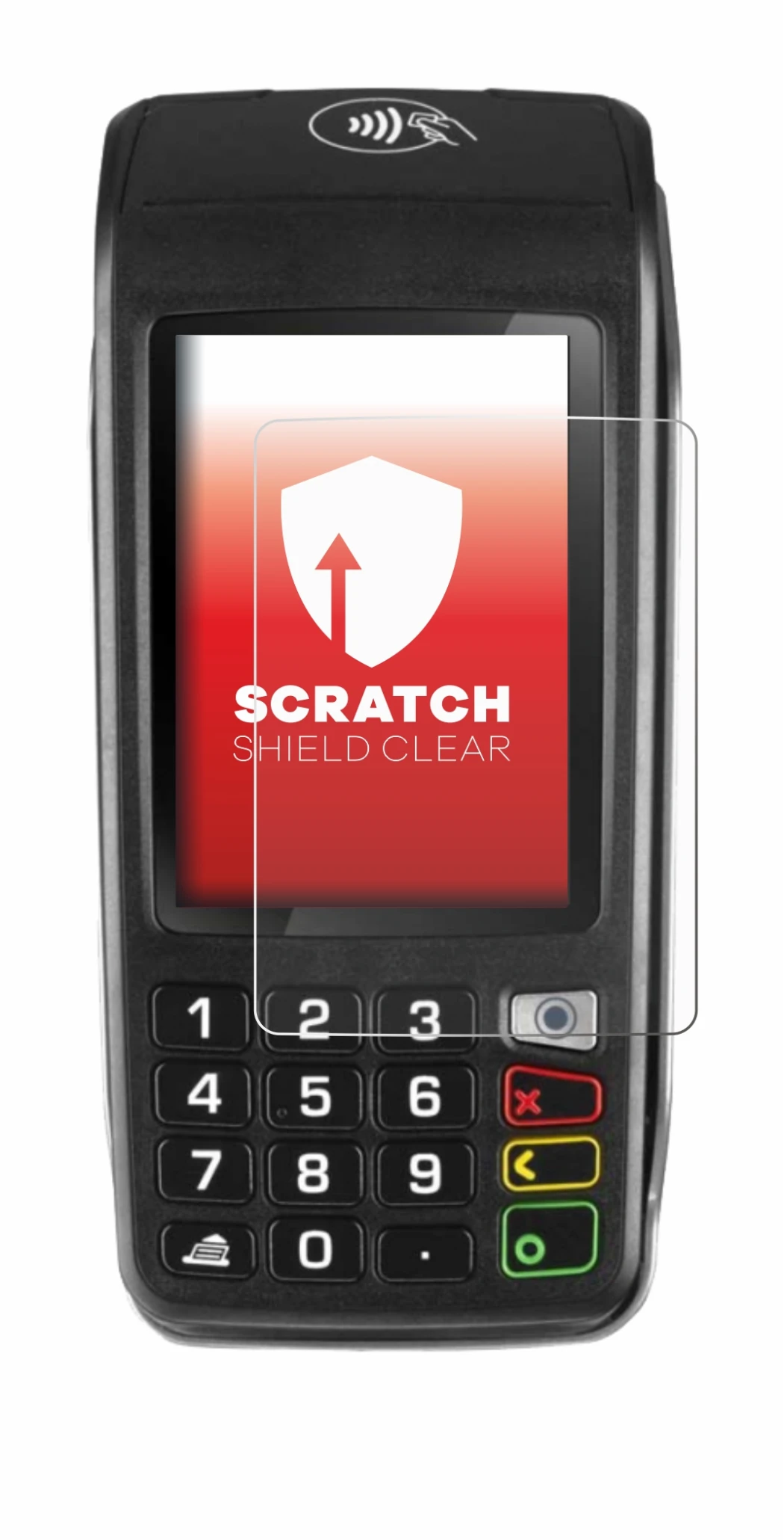 Imagen del dispositivo ingenico Move/5000 con una amplia variedad de protectores de pantalla.