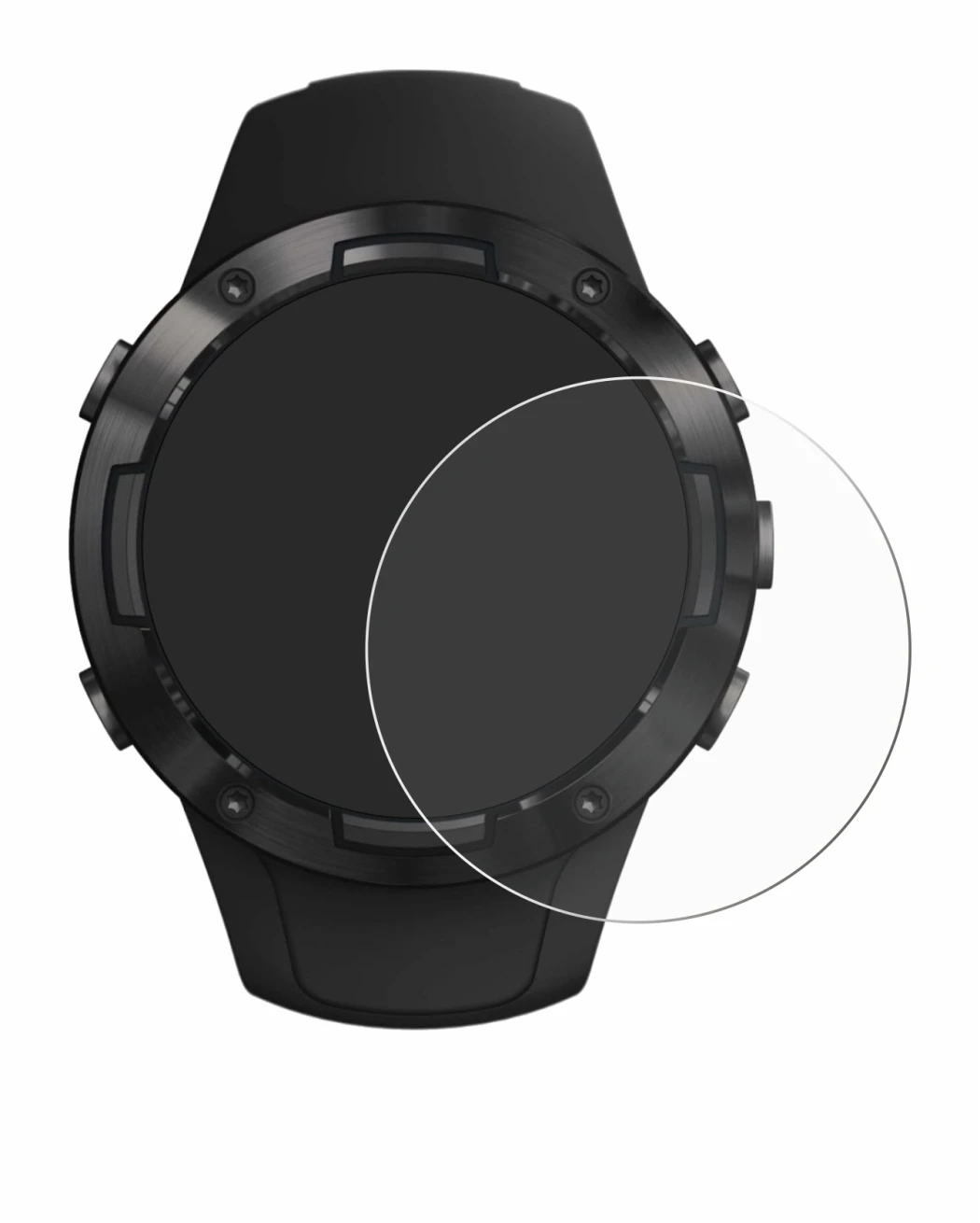 Imagen del dispositivo Suunto 5 con una amplia variedad de protectores de pantalla.