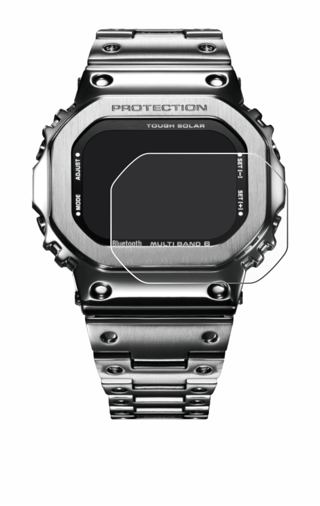 Imagen del dispositivo Casio G-Shock GMW-B5000D-1ER con una amplia variedad de protectores de pantalla.