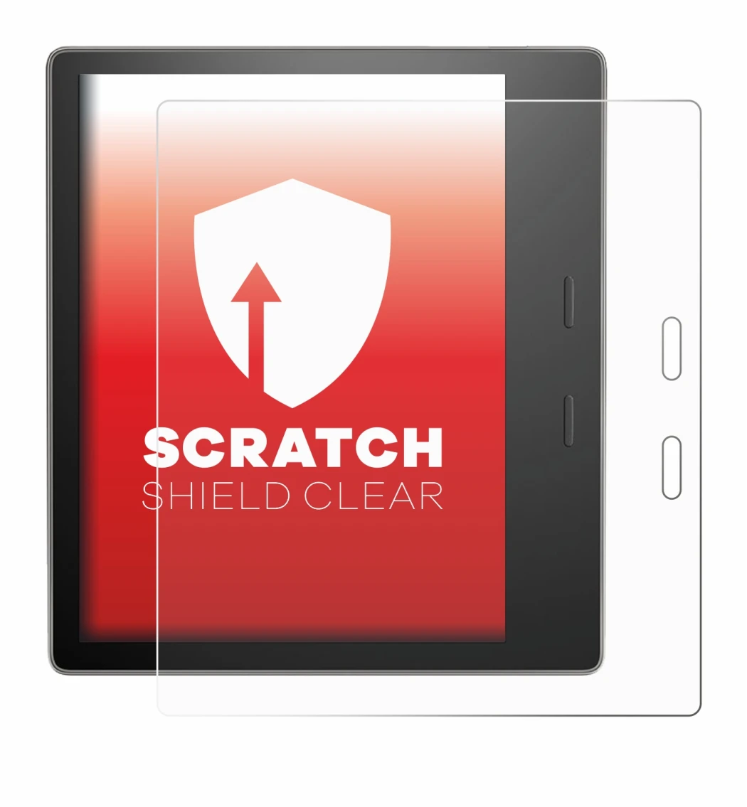 Imagen del dispositivo Amazon Kindle Oasis 2019 (10a Gen.) con una amplia variedad de protectores de pantalla.