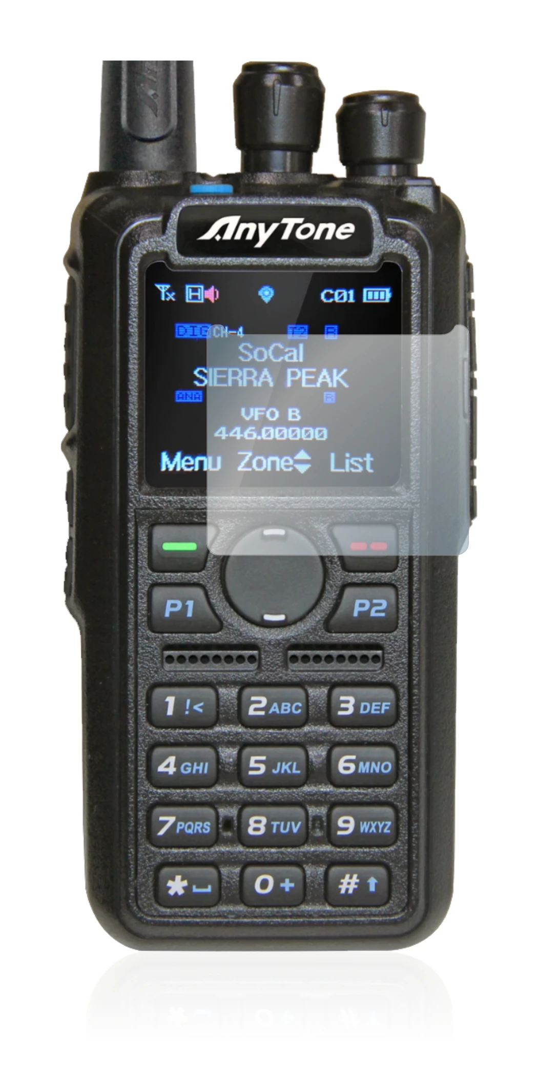 Imagen del dispositivo AnyTone AT-D878UV con una amplia variedad de protectores de pantalla.