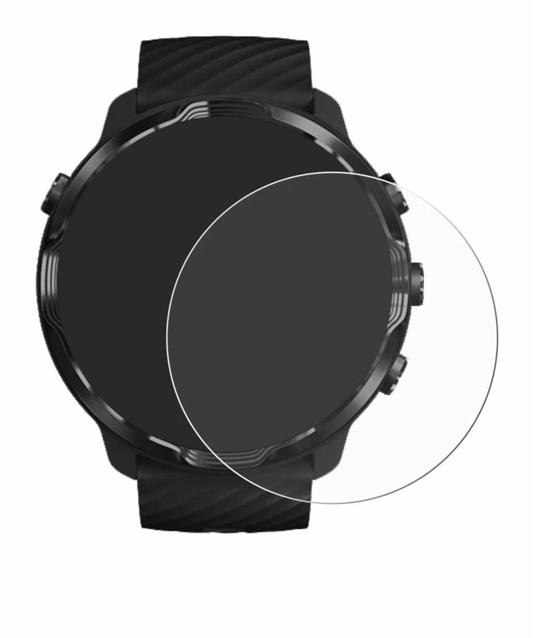 Imagen del dispositivo Suunto 7 con una amplia variedad de protectores de pantalla.