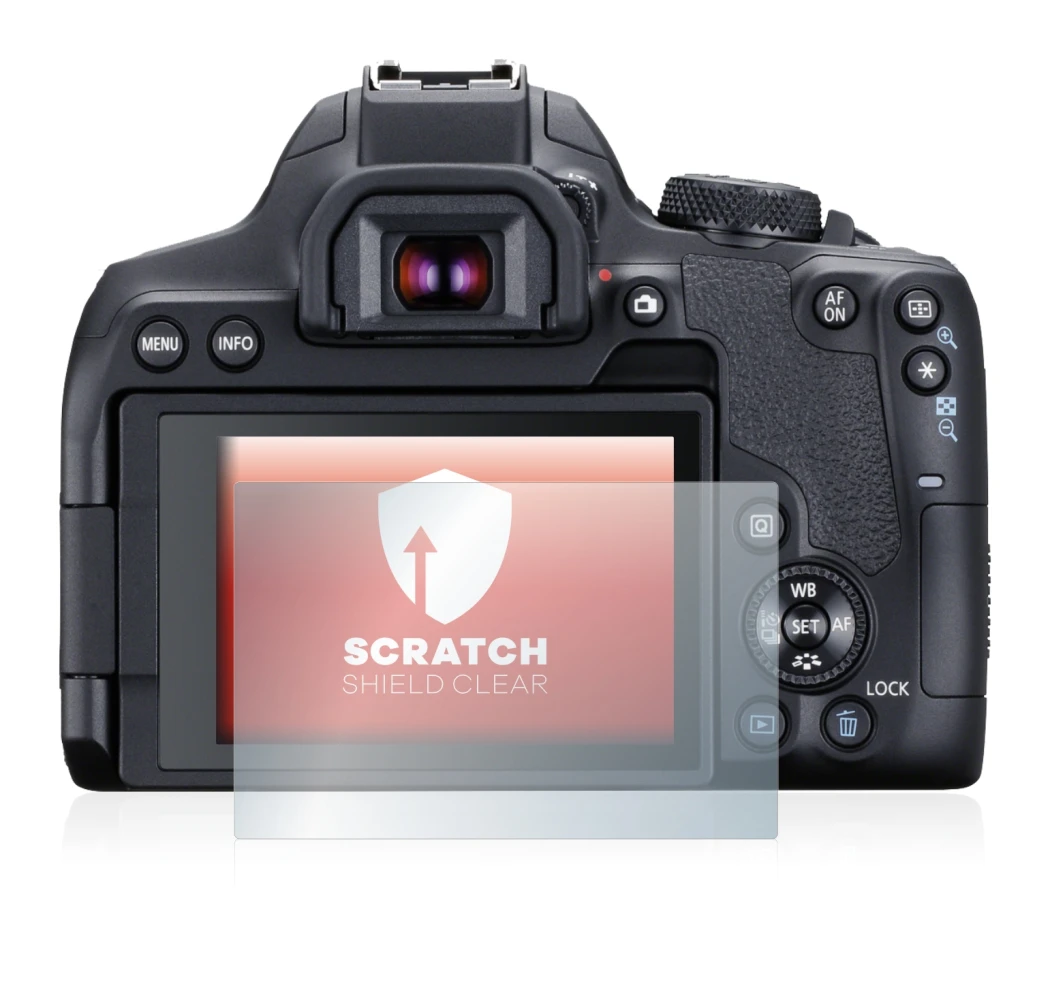 Imagen del dispositivo Canon EOS 850D con una amplia variedad de protectores de pantalla.