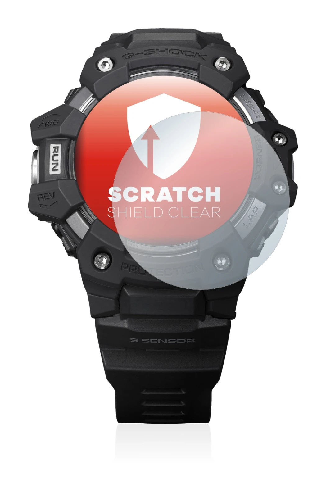 Imagen del dispositivo Casio G-Shock GBD-H1000 con una amplia variedad de protectores de pantalla.