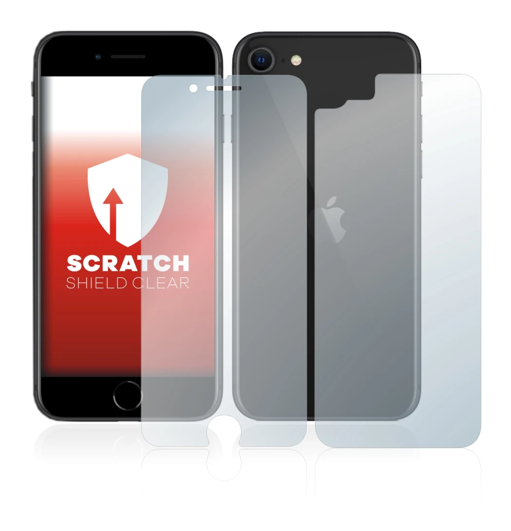 Imagen del dispositivo Apple iPhone SE 2 2020 (Frontal+Trasero) con una amplia variedad de protectores de pantalla.