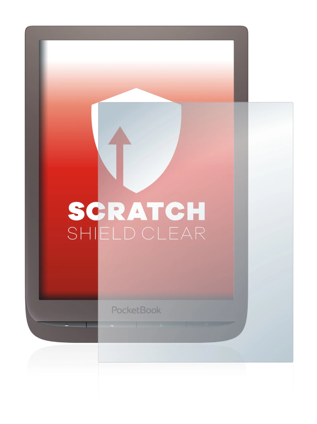 Imagen del dispositivo PocketBook InkPad 3 Pro con una amplia variedad de protectores de pantalla.