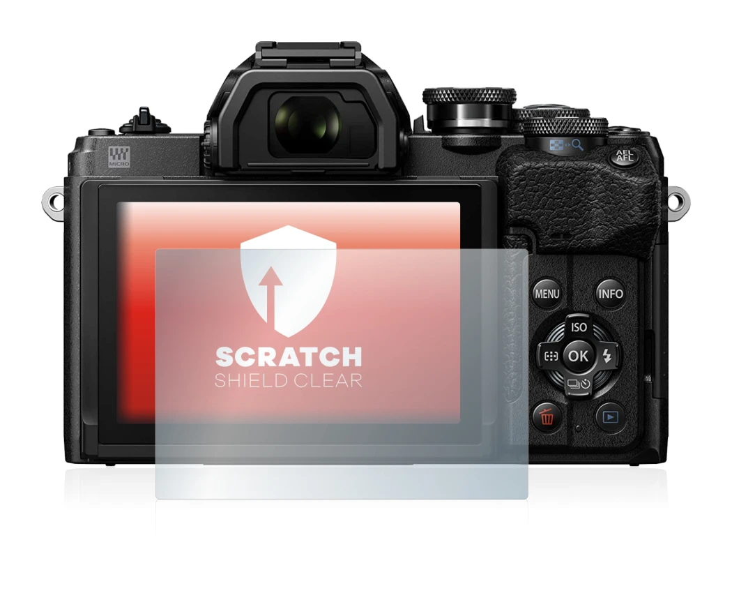 Imagen del dispositivo Olympus OM-D E-M10 Mark IV con una amplia variedad de protectores de pantalla.