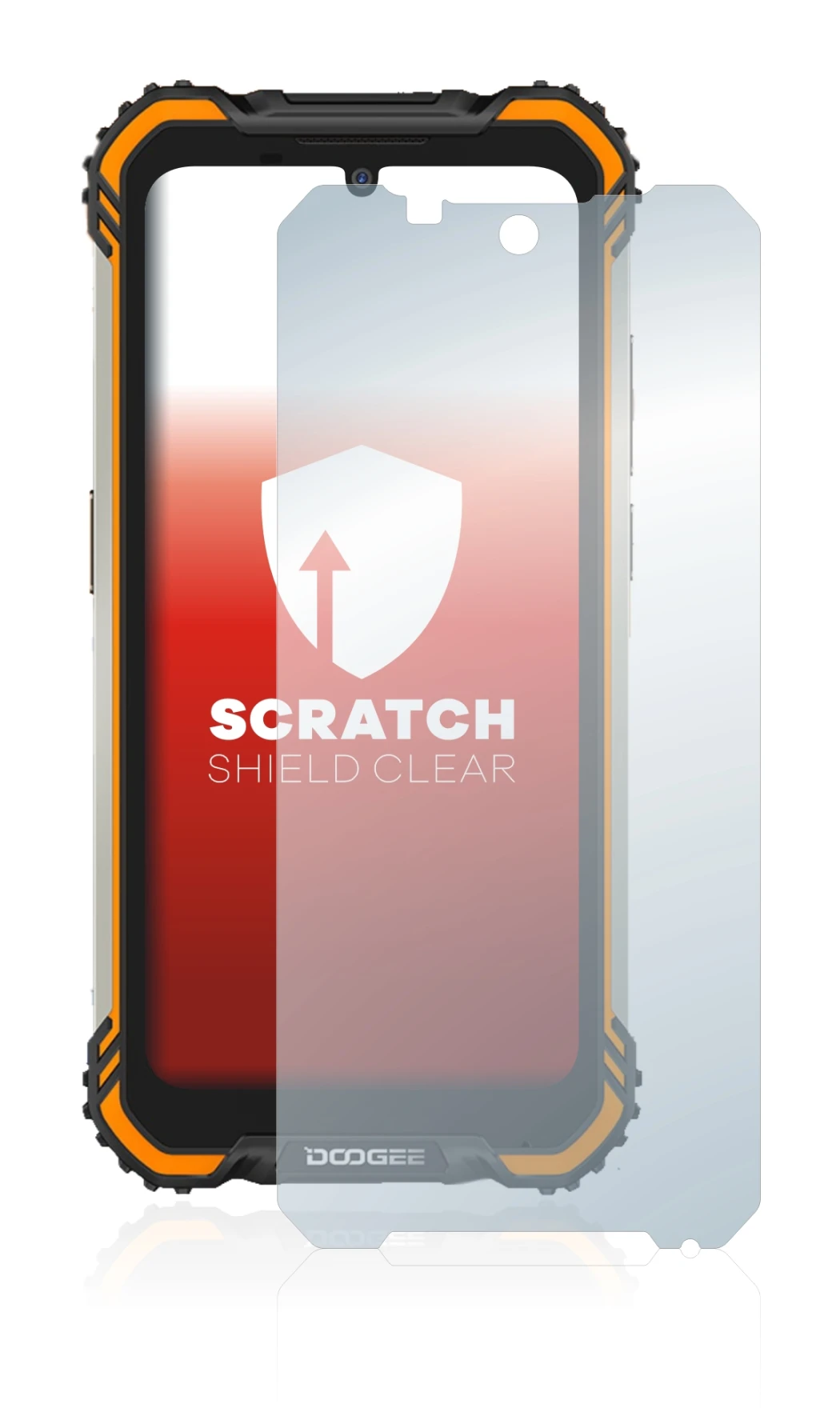 Imagen del dispositivo Doogee S58 Pro con una amplia variedad de protectores de pantalla.