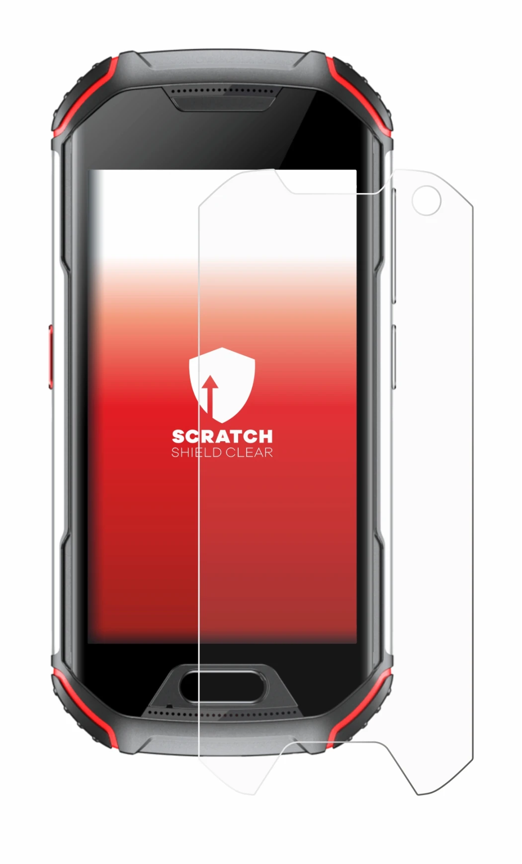 Imagen del dispositivo Unihertz Atom L con una amplia variedad de protectores de pantalla.