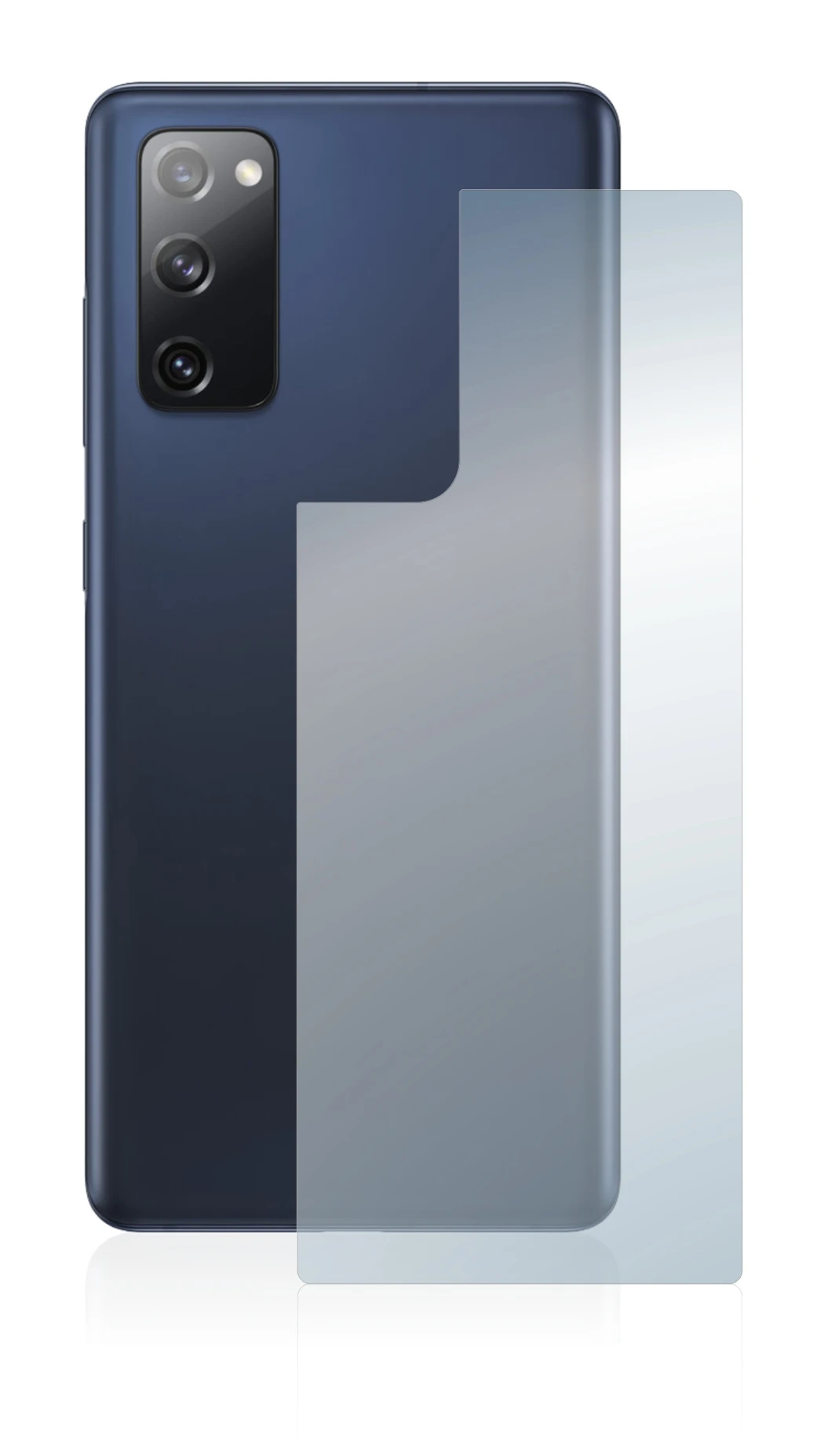 Imagen del dispositivo Samsung Galaxy S20 FE 5G (Trasero) con una amplia variedad de protectores de pantalla.