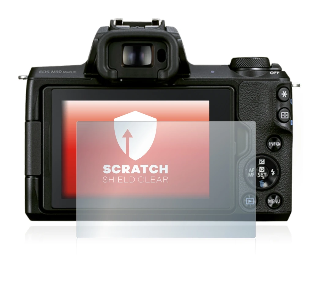 Imagen del dispositivo Canon EOS M50 Mark II con una amplia variedad de protectores de pantalla.