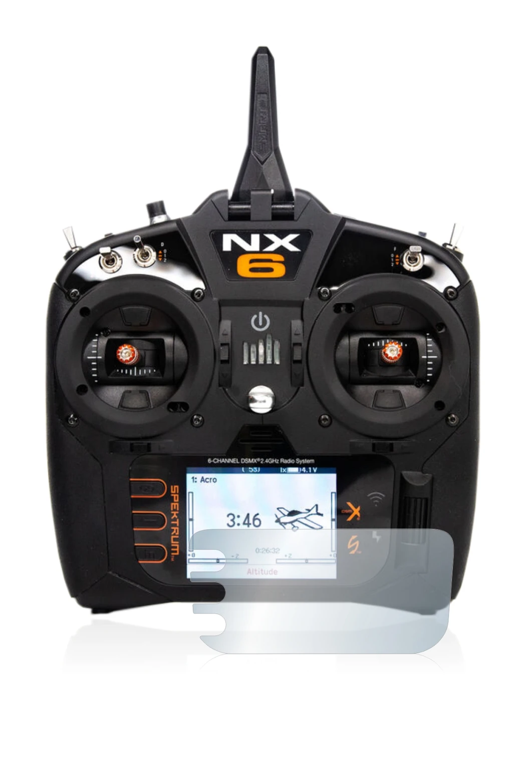 Imagen del dispositivo Spektrum NX6 con una amplia variedad de protectores de pantalla.